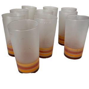 Vintage frosted glass tumblers
